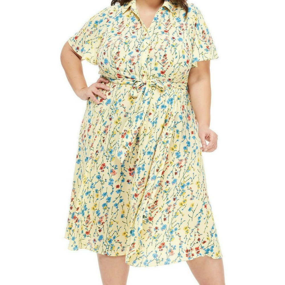 London Times Curve Brenda Midi Shirt size 16W NWT